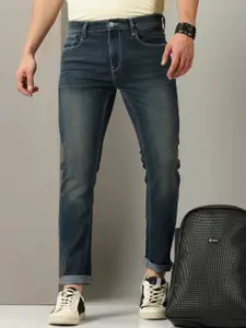 Old Grey Men Slim Fit Mid-Rise Light Fade Clean Look Denim Stretchable Jeans
