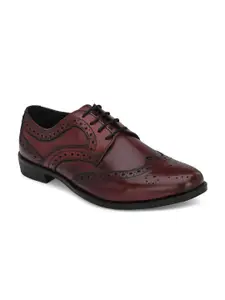 CARLO ROMANO Men ROMANO BORDO Textured Formal Brogues