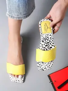 Brauch Printed Open Toe Flats