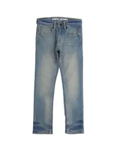 Pepe Jeans Boys Slim Fit Clean Look Heavy Fade Stretchable Jeans