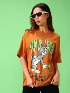 Bewakoof x OFFICIAL TOM & JERRY MERCHANDISE Double Trouble Printed Oversized T-shirt