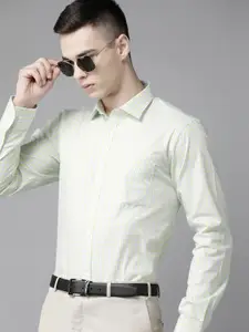 Park Avenue Men Pure Cotton Slim Fit Tartan Checked Formal Shirt