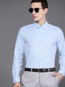 Raymond Pure Cotton Slim Fit Checked Formal Shirt
