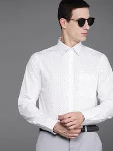 Raymond Pure Cotton Slim Fit Printed Formal Shirt