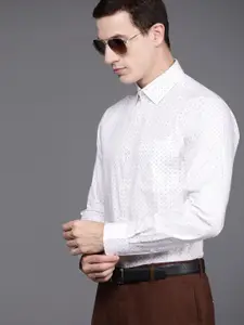 Raymond Men Slim Fit Pure Cotton Printed Formal Shirt