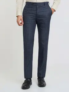 Raymond Men Checked Slim Fit Trousers
