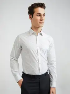 Raymond Men Slim Fit Pure Cotton Printed Formal Shirt