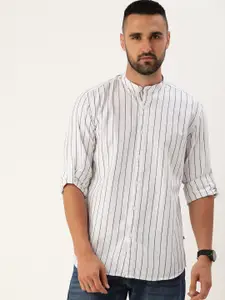 Parx Men Slim Fit Pure Cotton Striped Casual Shirt