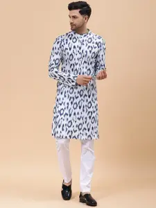 See Designs Abstract Printed Regular Pure Cotton Kurta With Pyjamas