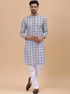 See Designs Embroidered Regular Pure Cotton Kurta with Pyjamas