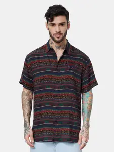 The Souled Store Relaxed Boxy Fit Black Panther Tribal Printed Casual Shirt