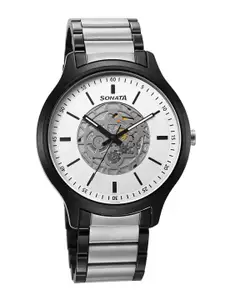 Sonata Unveil 2.0 Men Skeleton Dial Bracelet Style Straps Analogue Watch 7140KM01