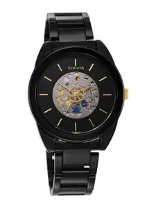 Sonata Women Unveil 2.0 Embellished Dial Bracelet Style Straps Analogue Watch 8182KM01