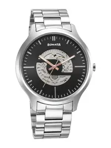 Sonata Unveil 2.0 Men Skeleton Dial Bracelet Style Straps Analogue Watch 7140SM03