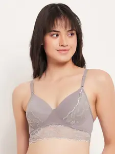 Clovia Grey Full Coverage Lightly Padded Non-Wired Multiway Longline Bralette