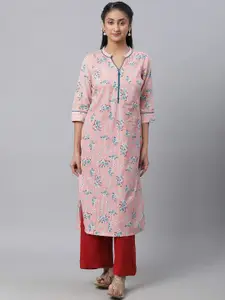 AURELIA Floral Printed Pure Cotton Kurta