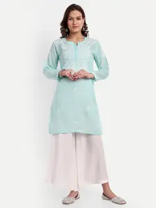 ADA Ethnic Motifs Embroidered Chikankari Kurti