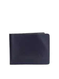 Roadster Navy Blue Men Leather Two Fold Wallet