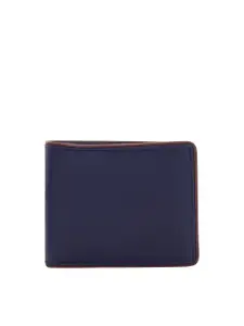 The Roadster Lifestyle Co. Men Blue Leather Two Fold Wallet