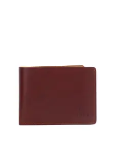 The Roadster Lifestyle Co. Men Brown Leather Two Fold Wallet