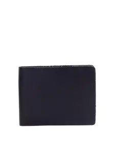 The Roadster Lifestyle Co. Men Black Leather Two Fold Wallet