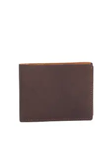 The Roadster Lifestyle Co. Men Brown Leather Two Fold Wallet