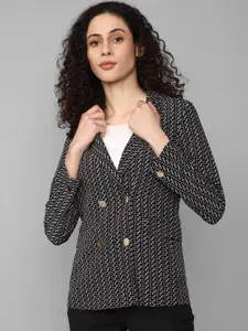 Allen Solly Woman Printed Double-Breasted Blazer
