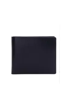 Mast & Harbour Men Black Leather Two Fold Wallet