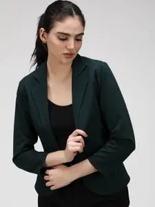 IDK Notched Lapel Single-Breasted Open-Front Formal Blazer