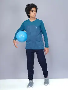 Technosport Boys Abstract Printed Antimicrobial Slim Fit Sports T-shirt