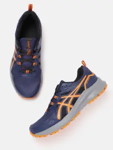 ASICS Men Woven Design Trail Scout 3 Running Shoes with Brand Logo Detail