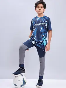 Technosport Boys Colorblocked Antimicrobial Slim-Fit Joggers