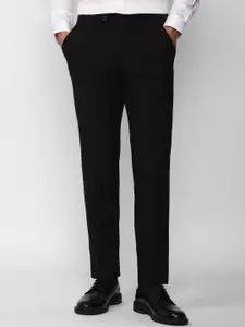 Peter England Elite Men Mid-Rise Plain Slim Fit Formal Trousers