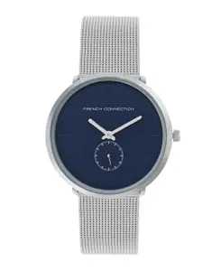 French Connection Men Embellished Dial & Stainless Steel Bracelet Style Straps Analogue Watch FCB01SM-U
