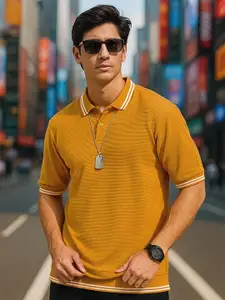 Maniac Polo Collar Short Sleeves Cotton OverSized T-shirt