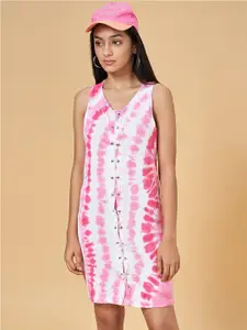 Coolsters by Pantaloons  Girls Tie and Dye Ribbed Cotton A-Line Dress
