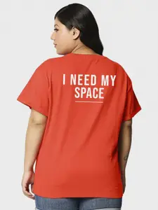 Bewakoof Plus Bewakoof x OFFICIAL NASA MERCHANDISE Women Plus Size Spaced Printed Boyfriend T-shirt