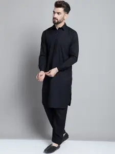 Jompers Solid Pathani Kurta with Pyjamas