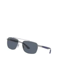 Ray-Ban Men Lens & Rectangle Sunglasses with UV Protected Lens 8056597728409
