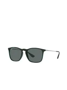 Ray-Ban Men Polarized Grey Lens Square Sunglasses - 0RB418766638154