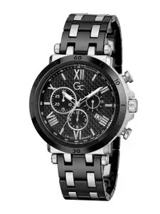 GC Men Printed Dial & Stainless Steel Bracelet Style Straps Analogue Watch Y44008G2MF