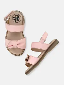 YK Girls Open Toe Flats With Buckles