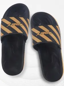 Sparx Men Striped Rubber Sliders