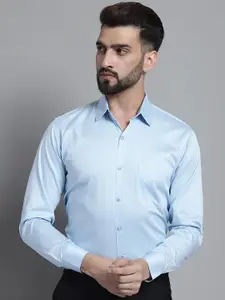 JAINISH Blue Classic Spread Collar Formal Shirt