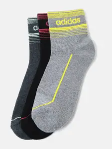 ADIDAS ADIDAS Men Pack Of 3 Half-Cushion Ankle-Length Socks