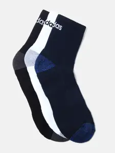 ADIDAS ADIDAS Men Pack Of 3 Half-Cushioned Ankle-Length Socks