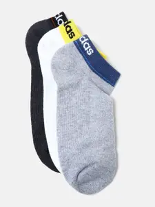 ADIDAS ADIDAS Men Pack Of 3 Flat Knit Ankle-Length Socks