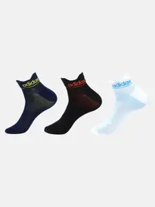 ADIDAS Pack Of 3 Men Flat Knit Lowcut Ankle-Length Socks