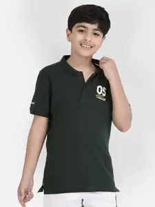 Crimsoune Club Boys Varsity Printed Polo Collar T-Shirt