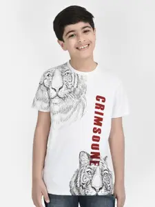 Crimsoune Club Boys Graphic Printed Cotton T-shirt
